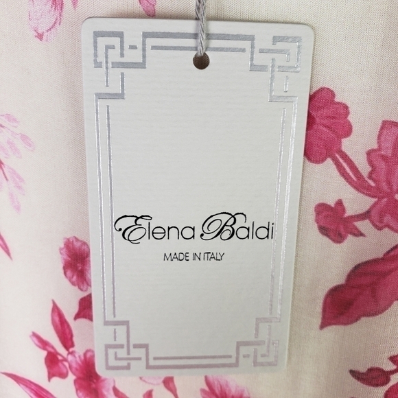 Elena Baldi Silk Blend Kimono Style top. Floral Print Size M - Picture 5 of 6